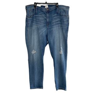 CASLON Womens Arden High Waisted Boyfriend Denim Jeans NEW Distressed Stretch 48